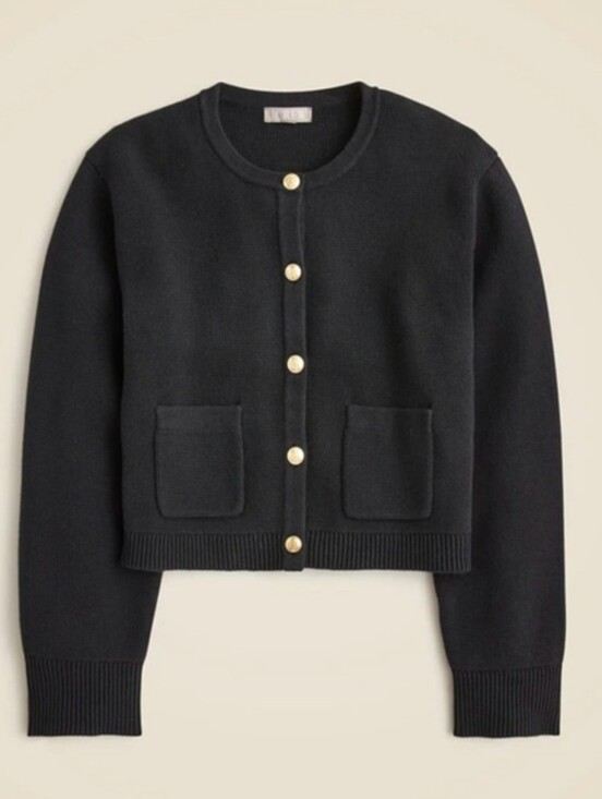 J. Crew Sweaters - J. Crew size S Black Emilie Cropped Sweater Lady Jacket